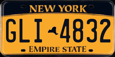 NY license plate GLI4832