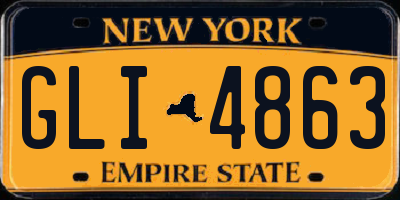 NY license plate GLI4863