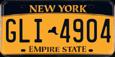 NY license plate GLI4904