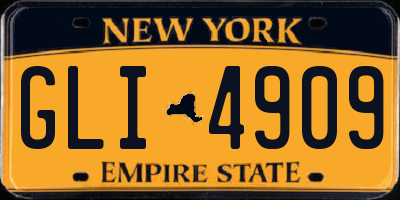 NY license plate GLI4909