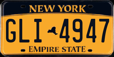 NY license plate GLI4947