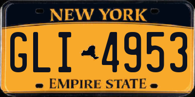 NY license plate GLI4953