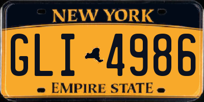 NY license plate GLI4986