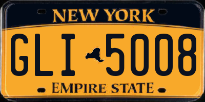 NY license plate GLI5008
