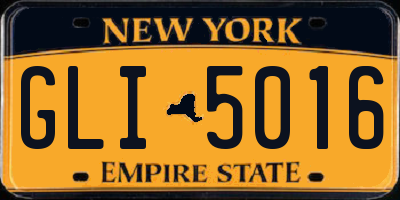NY license plate GLI5016