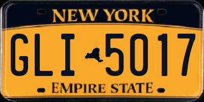 NY license plate GLI5017
