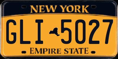 NY license plate GLI5027