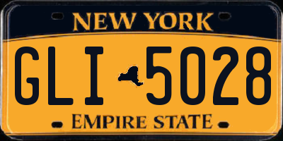 NY license plate GLI5028