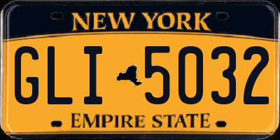 NY license plate GLI5032