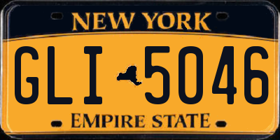 NY license plate GLI5046