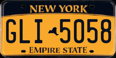 NY license plate GLI5058