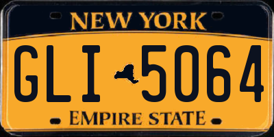 NY license plate GLI5064