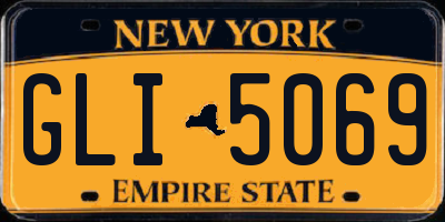NY license plate GLI5069