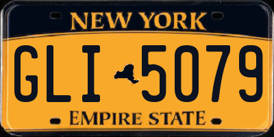 NY license plate GLI5079