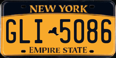NY license plate GLI5086