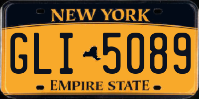 NY license plate GLI5089