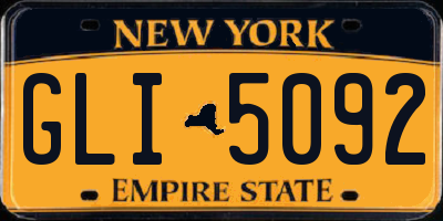 NY license plate GLI5092