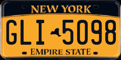 NY license plate GLI5098
