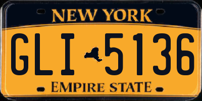 NY license plate GLI5136