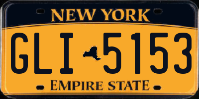 NY license plate GLI5153