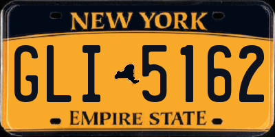 NY license plate GLI5162