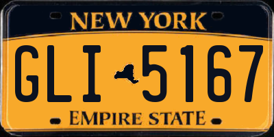 NY license plate GLI5167