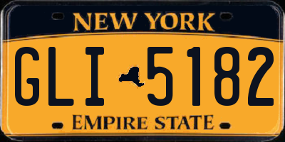 NY license plate GLI5182
