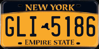 NY license plate GLI5186