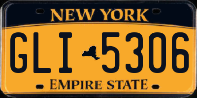 NY license plate GLI5306