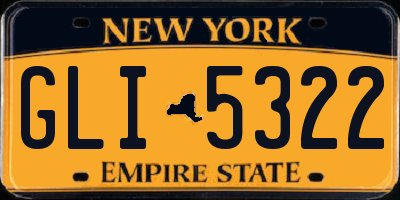 NY license plate GLI5322