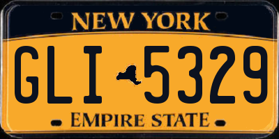 NY license plate GLI5329