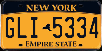 NY license plate GLI5334