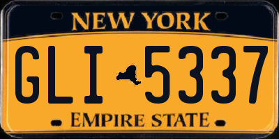 NY license plate GLI5337