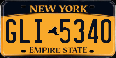 NY license plate GLI5340