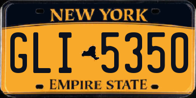 NY license plate GLI5350