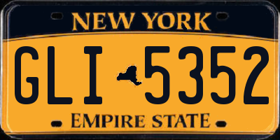 NY license plate GLI5352