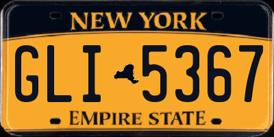 NY license plate GLI5367