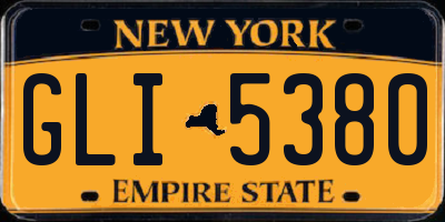 NY license plate GLI5380