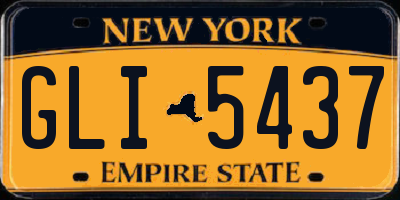 NY license plate GLI5437