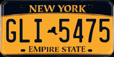 NY license plate GLI5475