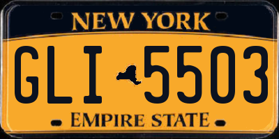 NY license plate GLI5503