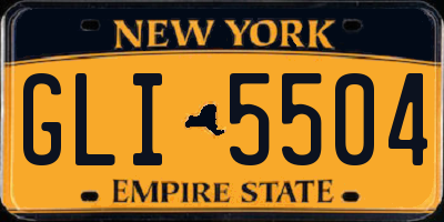 NY license plate GLI5504