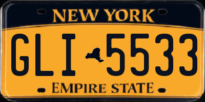 NY license plate GLI5533