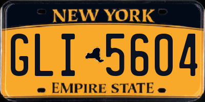 NY license plate GLI5604