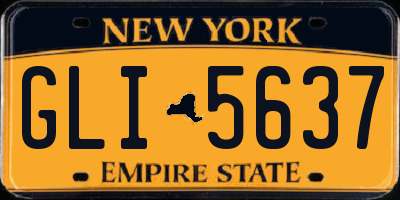 NY license plate GLI5637
