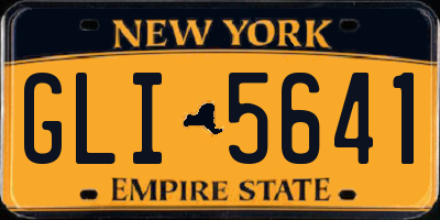 NY license plate GLI5641