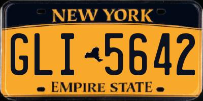 NY license plate GLI5642