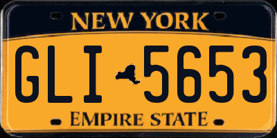 NY license plate GLI5653