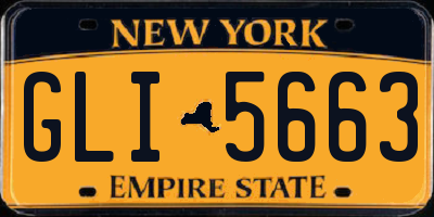 NY license plate GLI5663