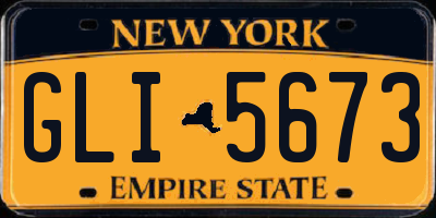 NY license plate GLI5673